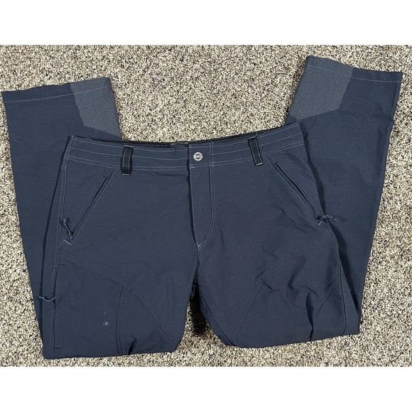 Kuhl Klash Men's Soft Shell Black Gray Water Resistant Hiking Pants Sz 36x32
